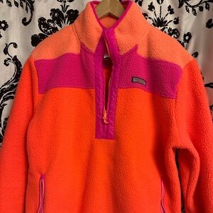 Vineyard Vines Shep Sherpa Jacket - Orange and Pink
